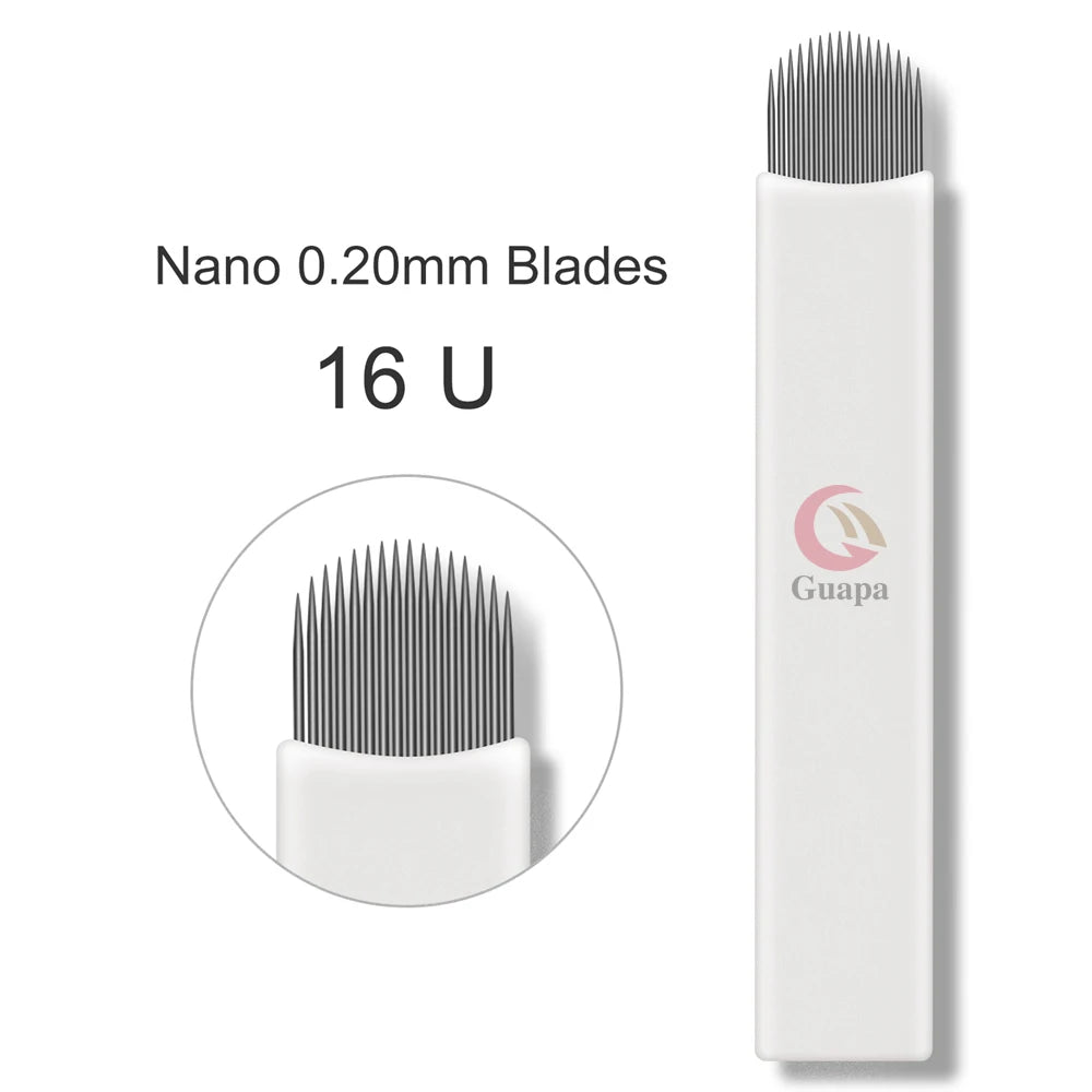 White Microblading Needles (9/11/12/14/18/21) for Permanent Makeup Eyebrow Tattoo Supplies