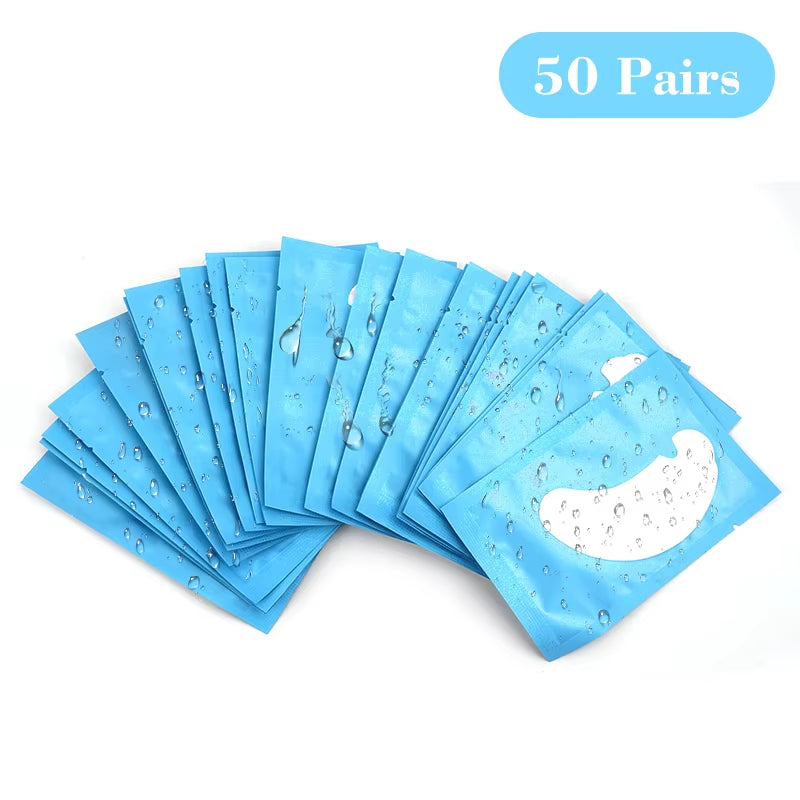 100 Pairs of Hydrogel Grafting Eyelash Stickers - Gentle and Non-Irritating Lashes Extension Supplies for Makeup Application