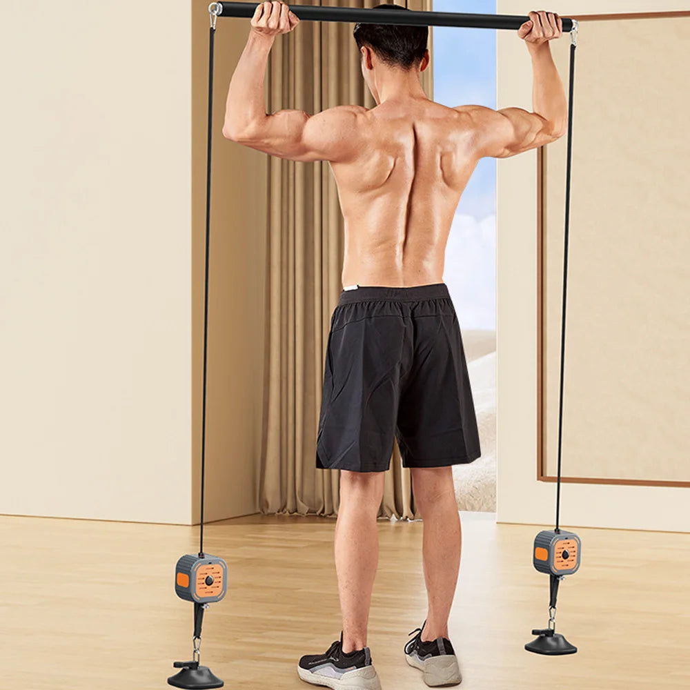 Adjustable Resistance Band Fitness Pump - Versatile Exercise Equipment for Arms, Legs, and Chest at Home