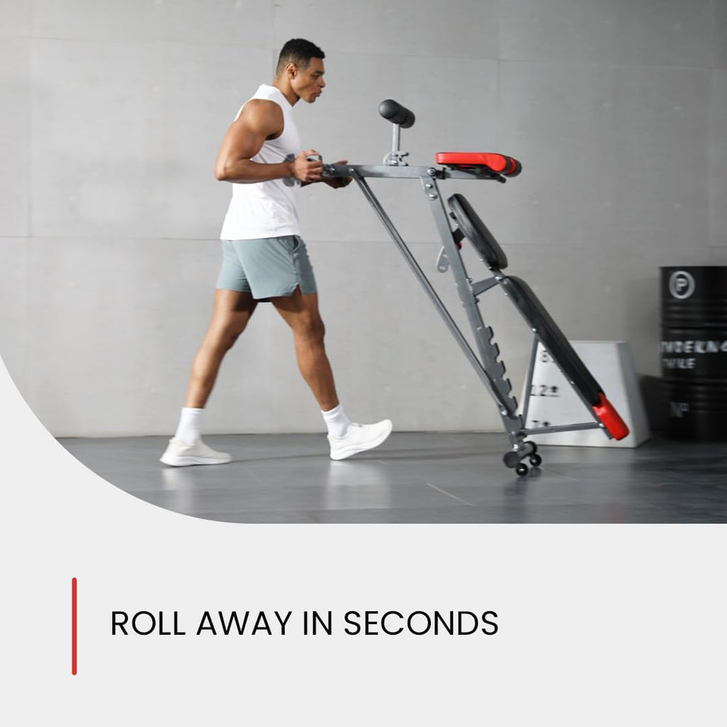 Comprehensive FID Weight Bench for Full-Body Workouts – Hyper Back Extension, Roman Chair, Adjustable Ab Sit-Up, Incline/Decline, and Flat Bench Functions