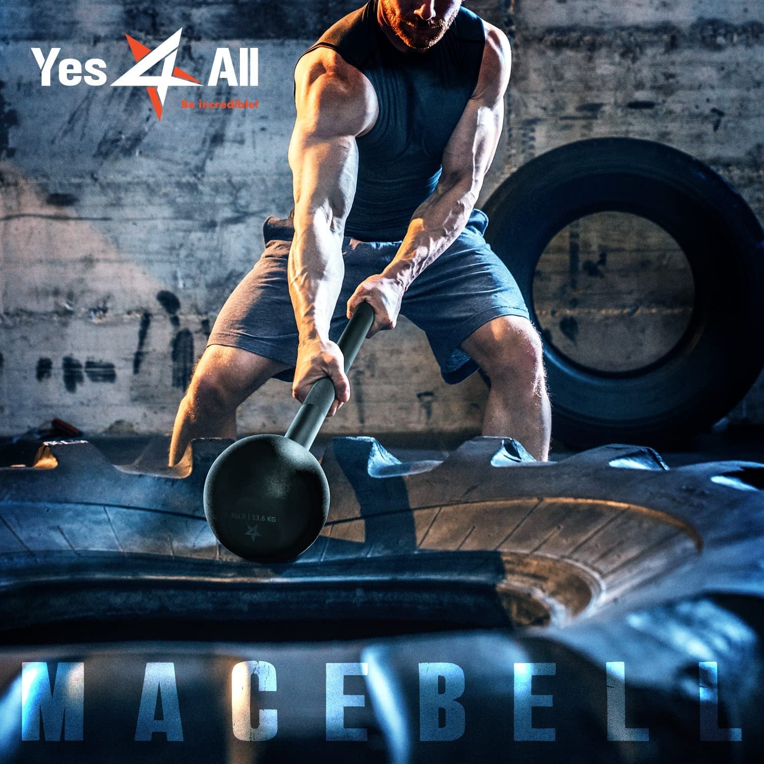 Steel Mace Bell for Enhanced Strength Training - Versatile Full Body Workouts for Muscles, Shoulders, Grips, and Forearms - Available in 5 to 30 LB Options for All Fitness Levels