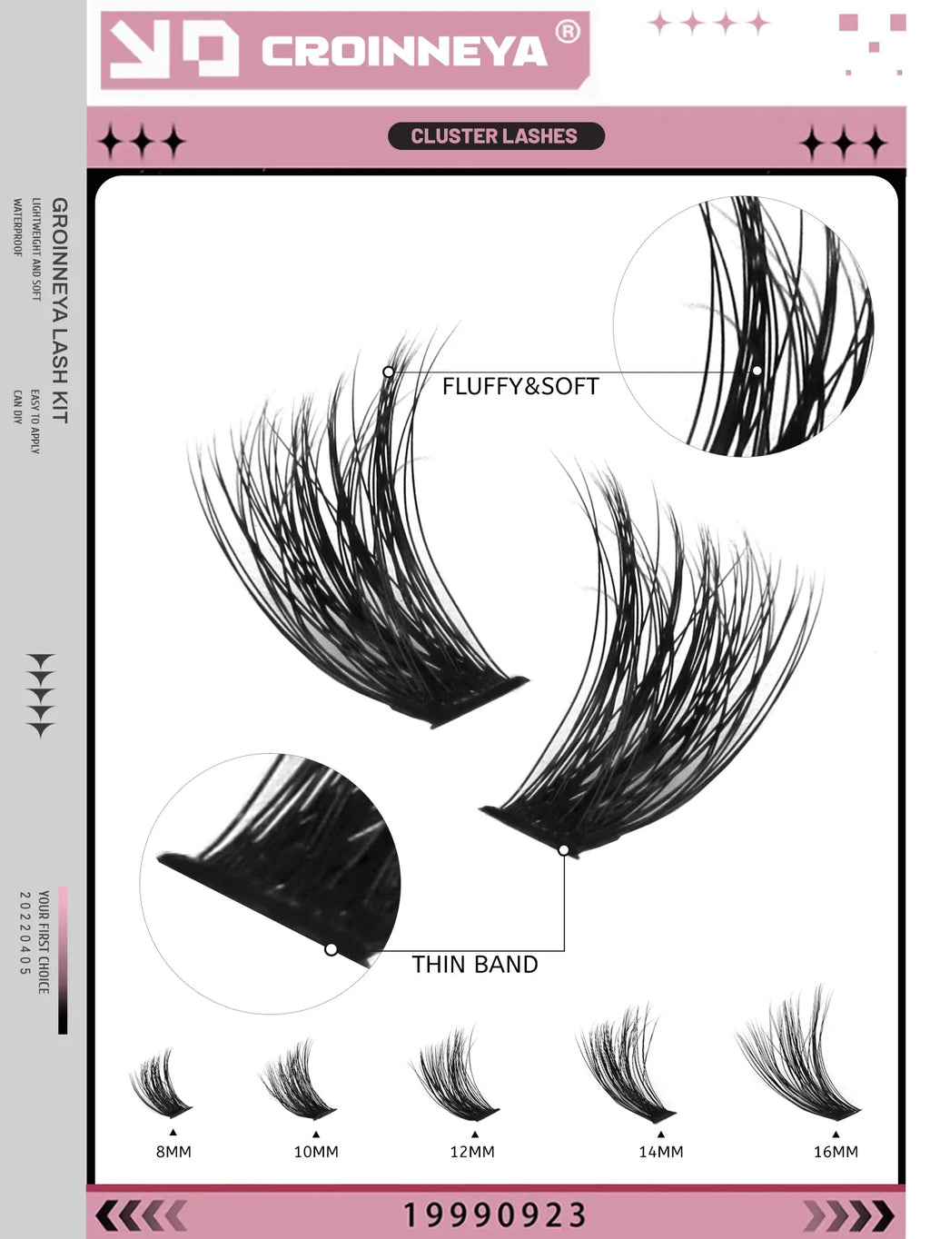 DIY Individual Lash Cluster Kit with Bond and Seal for Eyelash Extensions