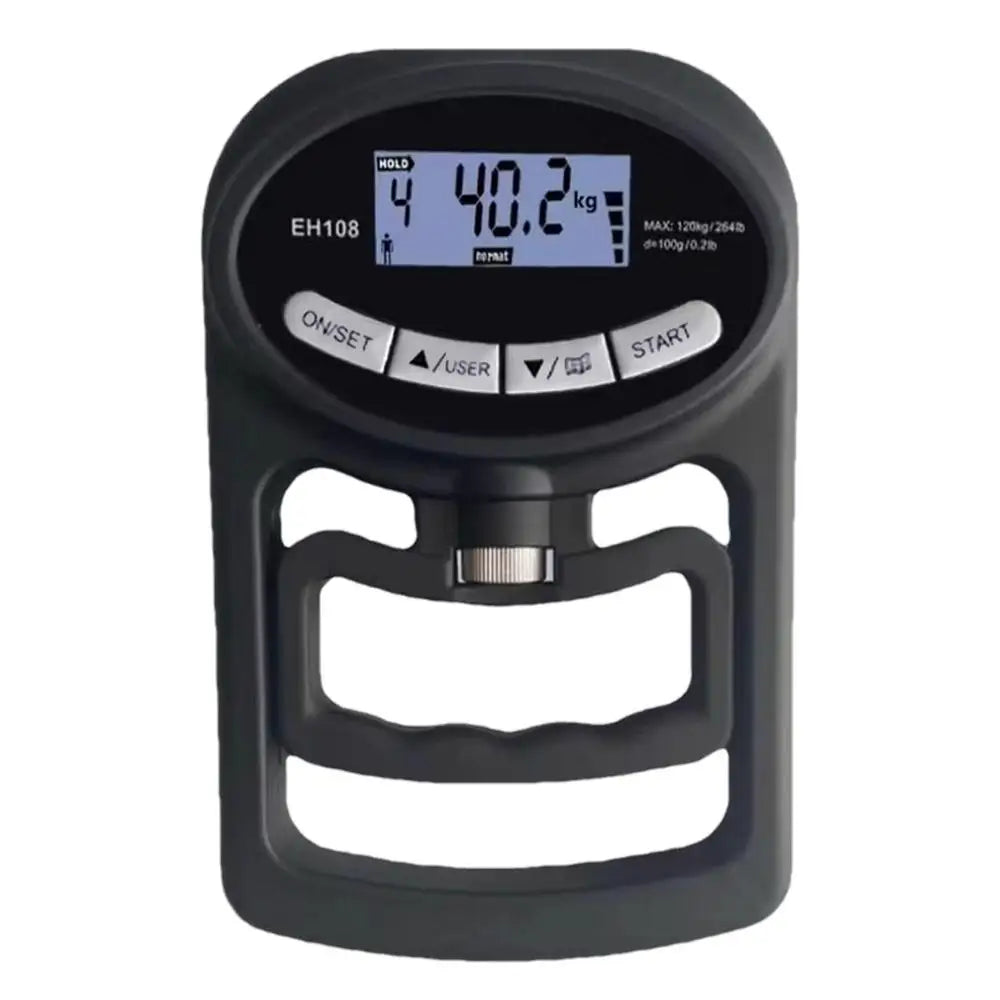 Electronic Grip Strength Tester - Maximum Capacity 265 lbs, LED Display Digital Dynamometer for Hand Grip Strength Assessment and Training Equipment