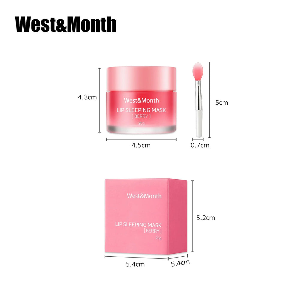 Berry Lip Sleeping Mask - 20G Moisturizing Balm for Nighttime Care, Reduces Lip Lines, Nourishing Formula, Korean Skincare