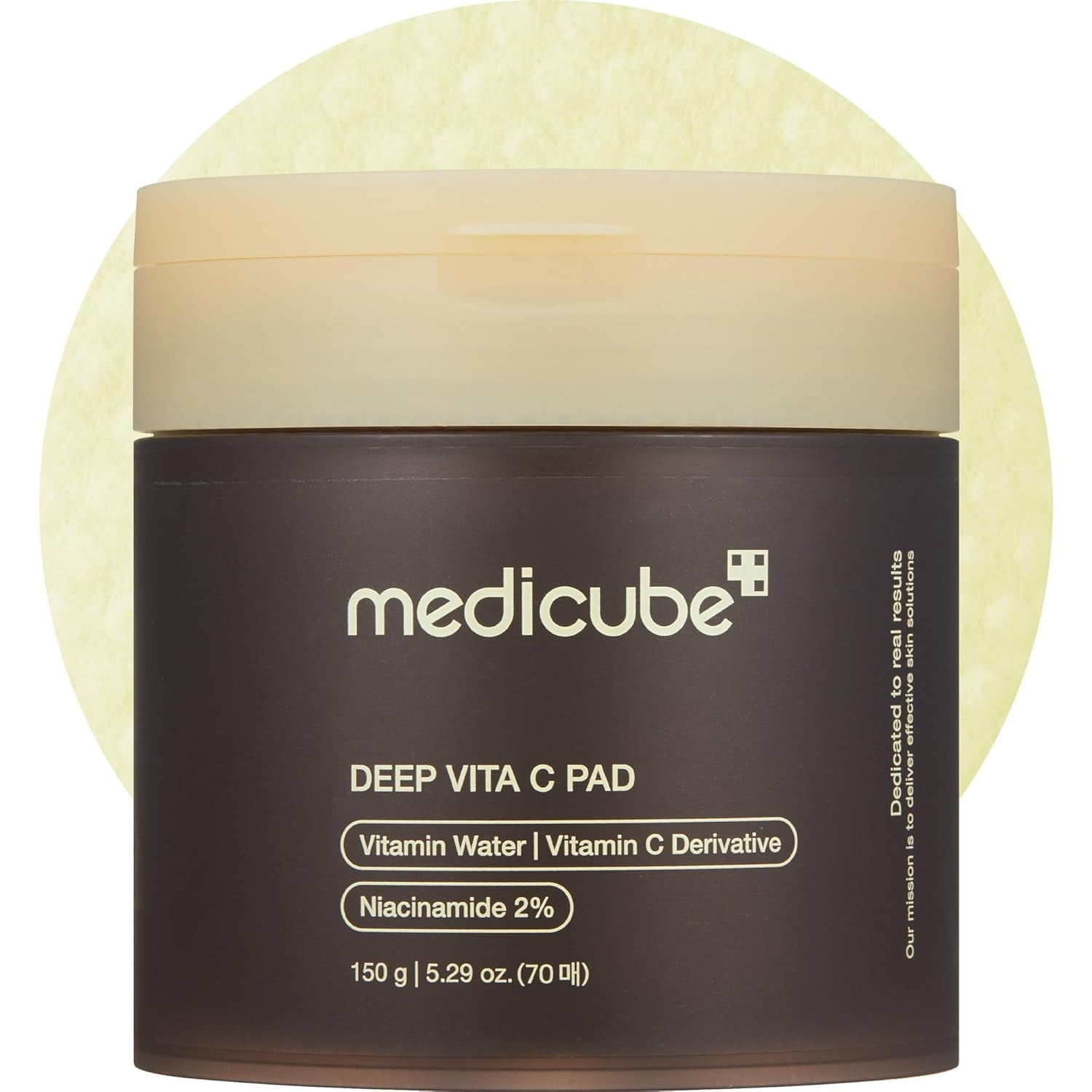 Deep Vita C Facial Toner Pads for Uneven Skin Tone and Texture | Hydrating and Resurfacing Formula with Vitamin Water and Three Types of Vitamins | Korean Skincare, 70 Pads (1 Pack)