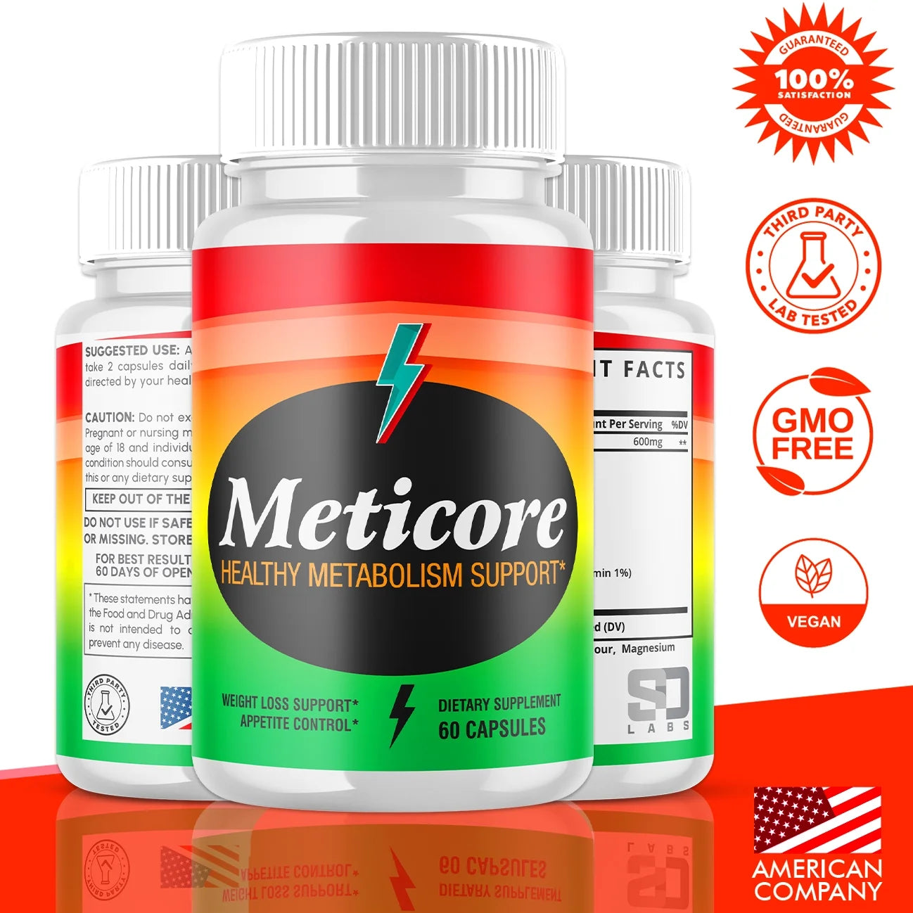 Meticore - Pills for Weight Loss - Energy Boosting Dietary Supplements for Weight Management and Metabolism - Advanced Ketogenic Ketones - 60 Capsules (1 Pack)