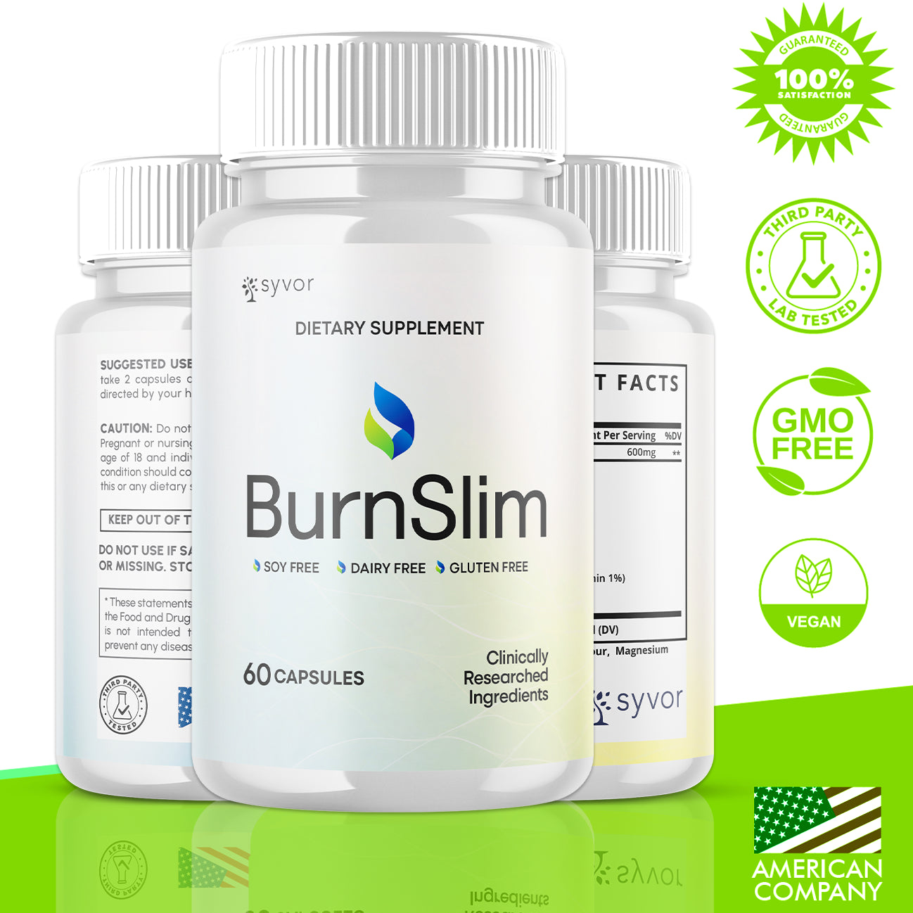 (2 Pack) Burnslim Advanced Energy & Fitness Supplement Burn Slim 120 Capsules