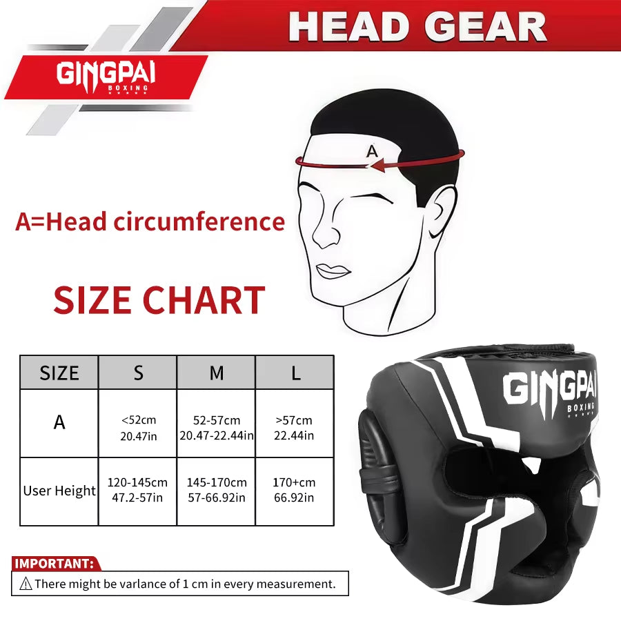 Professional Boxing and MMA Headgear - Full-Coverage Safety Helmet for Adults and Children, Ideal for Muay Thai and Kickboxing Training