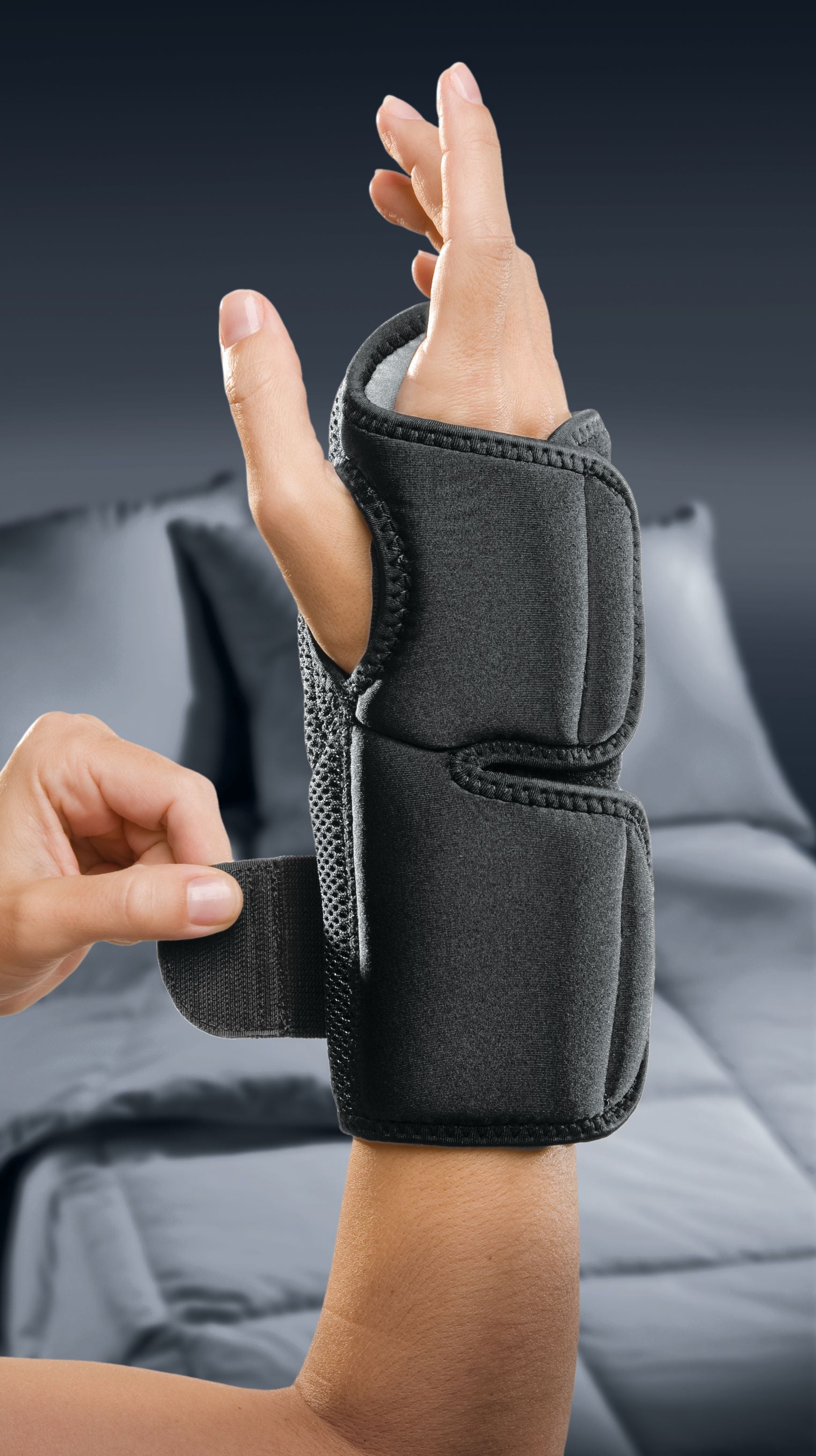 Night Support Wrist Brace, Unisex, Black, One Size Fits Most