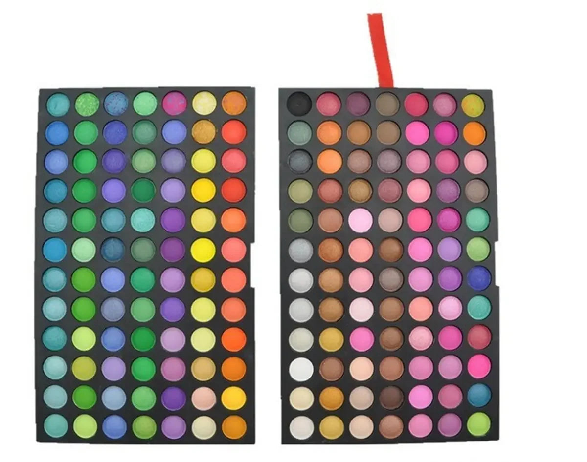 120-Color Waterproof Eye Makeup Set - Nude Eyeshadow Palette with Glitter and Matte Pigmented Pressed Powders