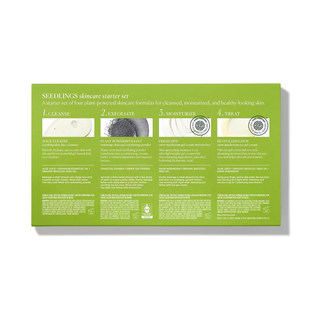 Plant Power Skincare Essentials Mini Set: Comprehensive Cleansing, Hydrating, Exfoliating, and Nourishing Kit, Vegan and Cruelty-Free