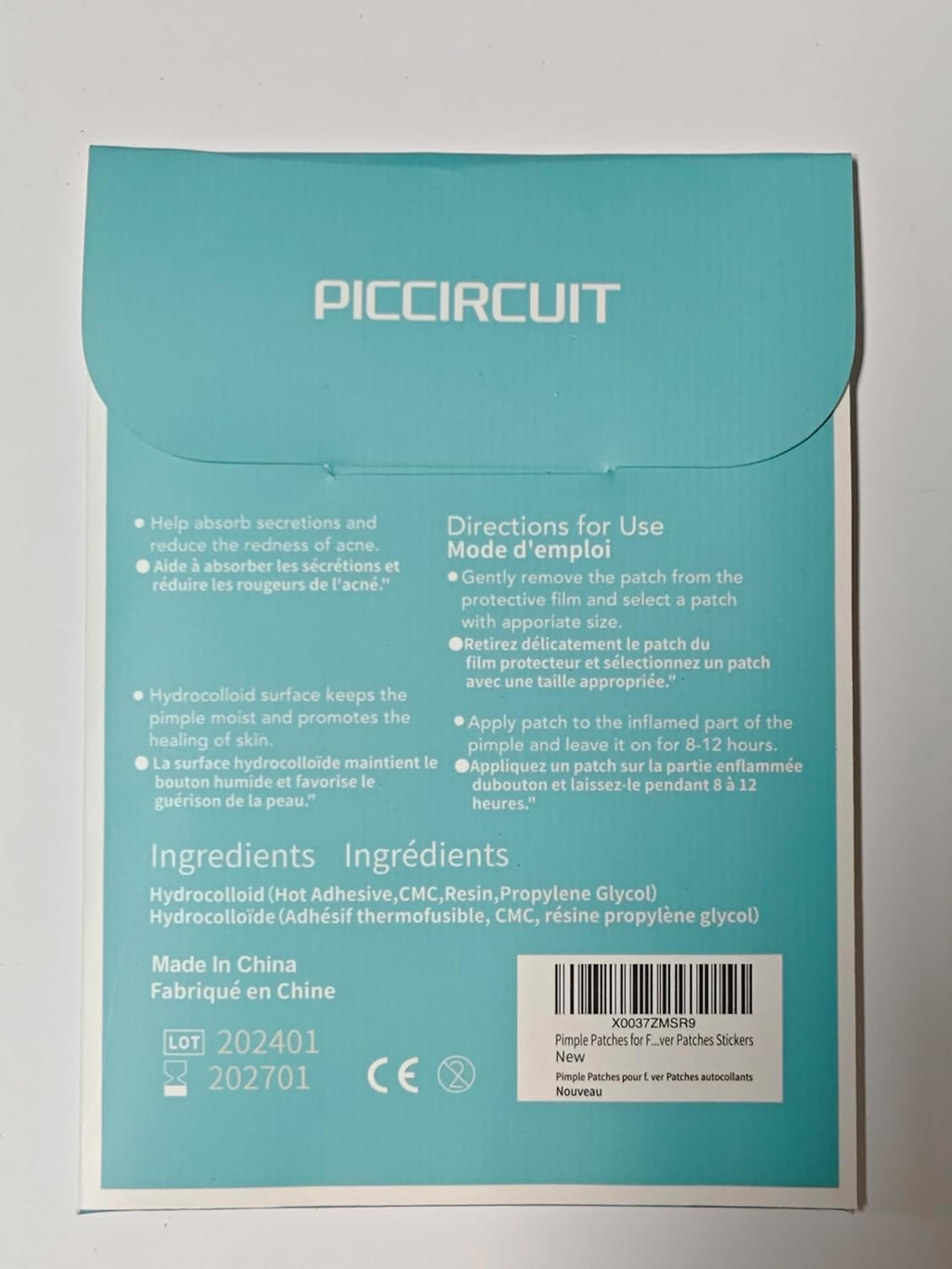 180 Count Hydrocolloid Acne Patches - Invisible Spot Treatment for Blemishes and Pimples