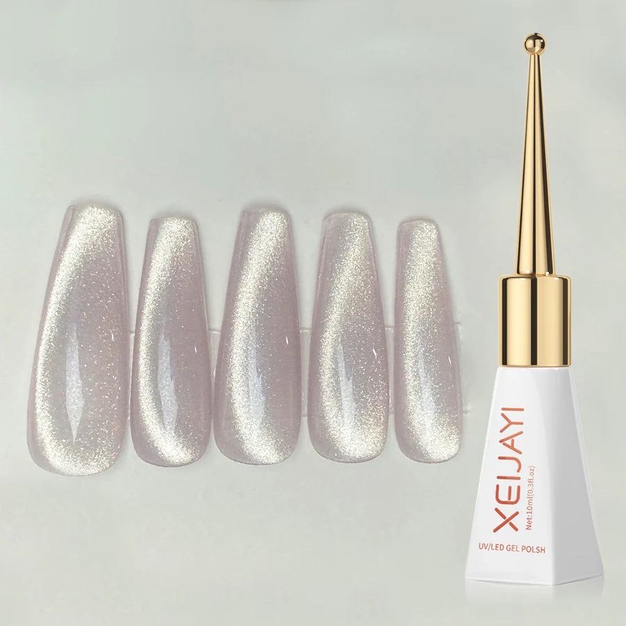10ml Magnetic Cat Eye Chrome Nail Powder - Chameleon Metallic Glitter for Gel Polish and DIY Nail Art