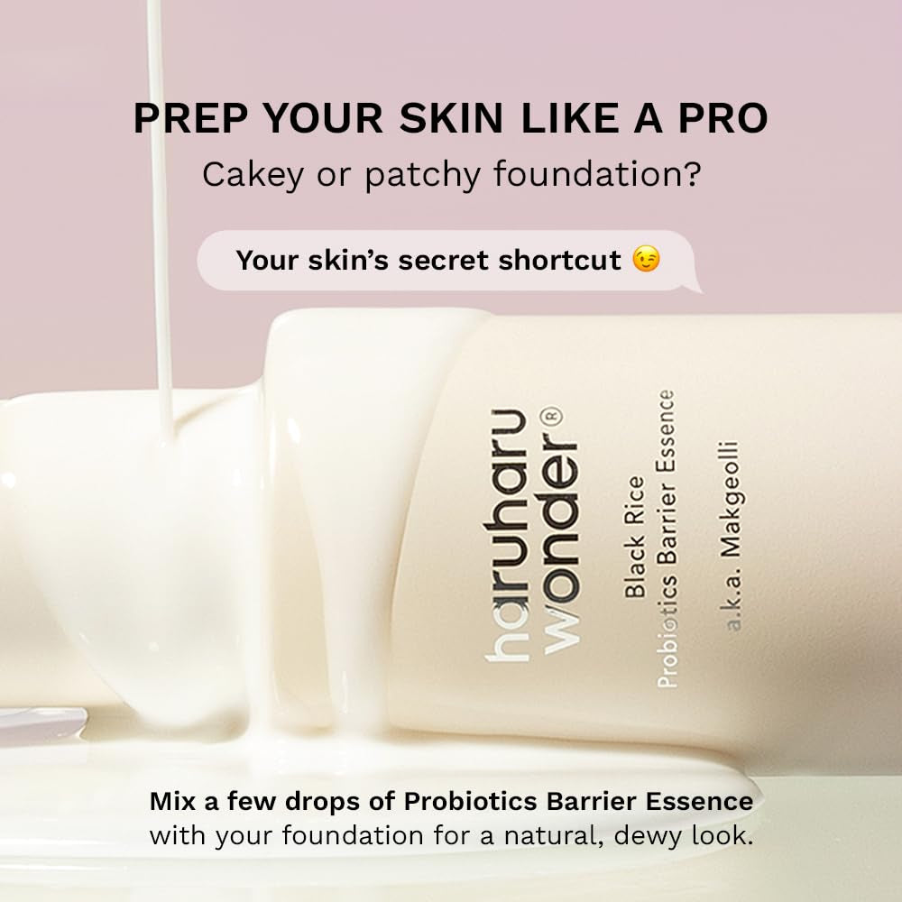 Wonder Black Rice Probiotics Barrier Essence, 4.05 Fl. Oz - Enhances Skin Barrier, Provides Deep Moisture, Promotes Radiant Skin, Non-Comedogenic, Vegan Korean Skincare
