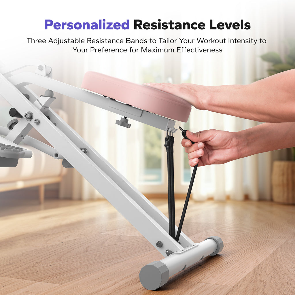 Foldable Squat Assist Trainer for Enhanced Glute and Quad Development with Adjustable Resistance Bands