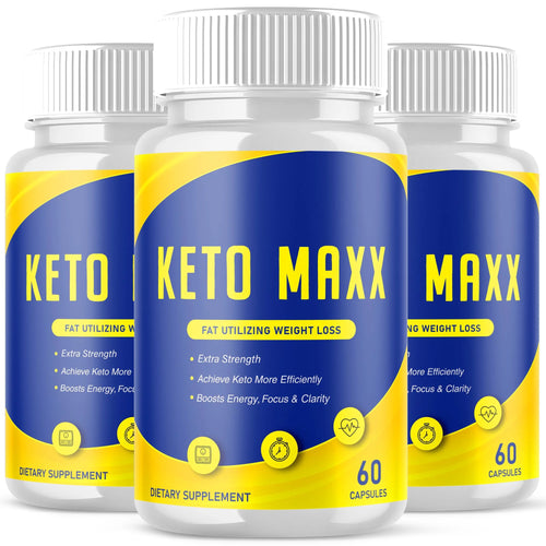 (3 Pack) Keto Maxx - Supplement for Weight Loss - Energy & Focus Boosting Dietary Supplements for Weight Management & Metabolism - Advanced Fat Burn Raspberry Ketones Pills - 180 Capsules