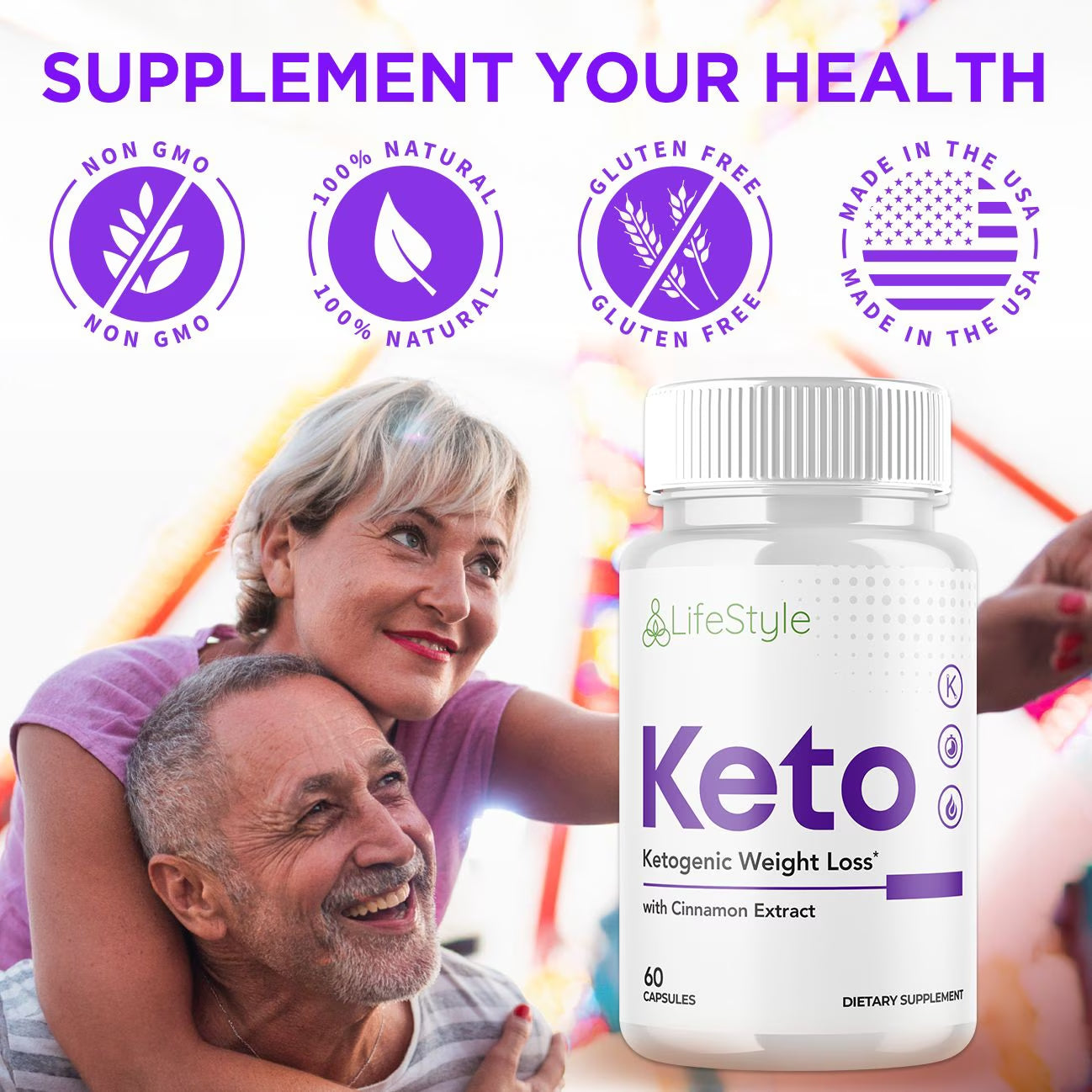 Lifestyle Keto - Ketogenic Weight Loss - Energy & Focus Boosting Dietary Supplements for Weight Management & Metabolism - Advanced Fat Burn Raspberry Ketones Pills - 180 Capsules (3 Pack)