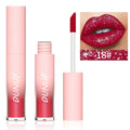 18-Color Metallic Waterproof Lip Gloss Set with Long-Lasting Matte and Shimmer Finishes for Women