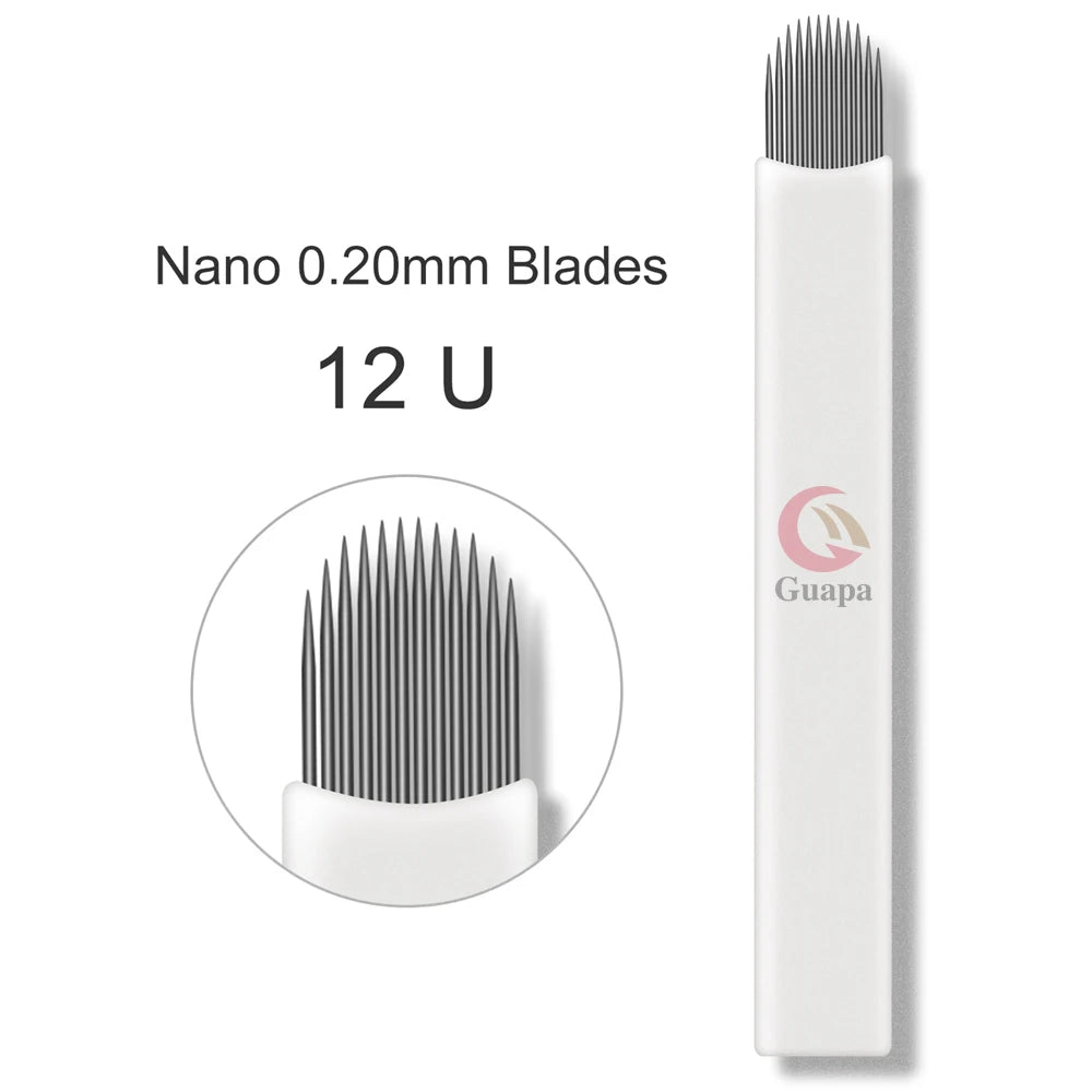 White Microblading Needles (9/11/12/14/18/21) for Permanent Makeup Eyebrow Tattoo Supplies