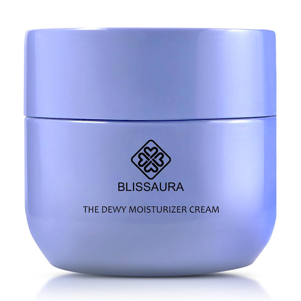 Dewy Skin Hydrating Face Cream with Hyaluronic Acid - Lightweight Moisturizer for Dry and Sensitive Skin - Ideal Makeup Primer for a Radiant Finish - 1.7 Oz