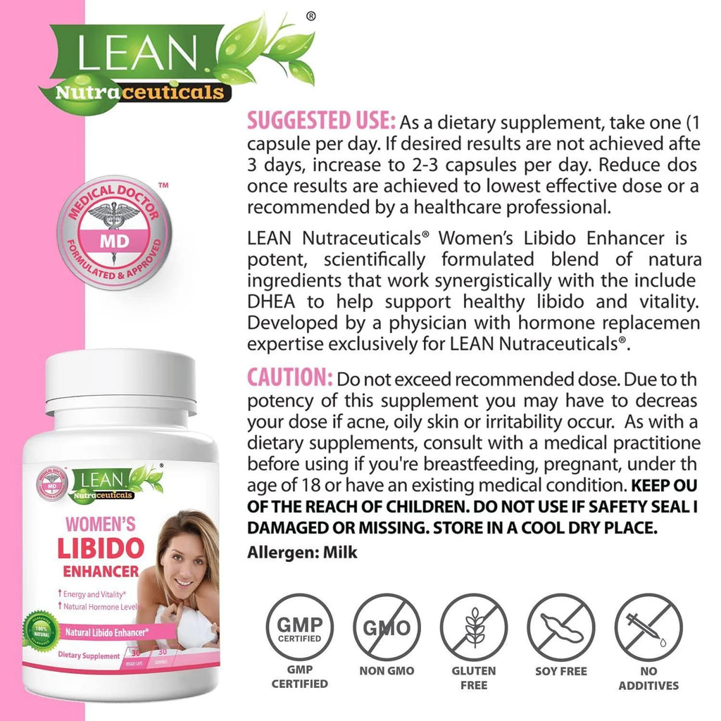 Libido Booster for Women Maca Root Fenugreek Tongkat Ali Horny Goat Weed Female Energy Enhancer Hormone Harmony Balance Mood Support Menopause Panax Ginseng DHEA Boron Supplement Pills 30 Capsules