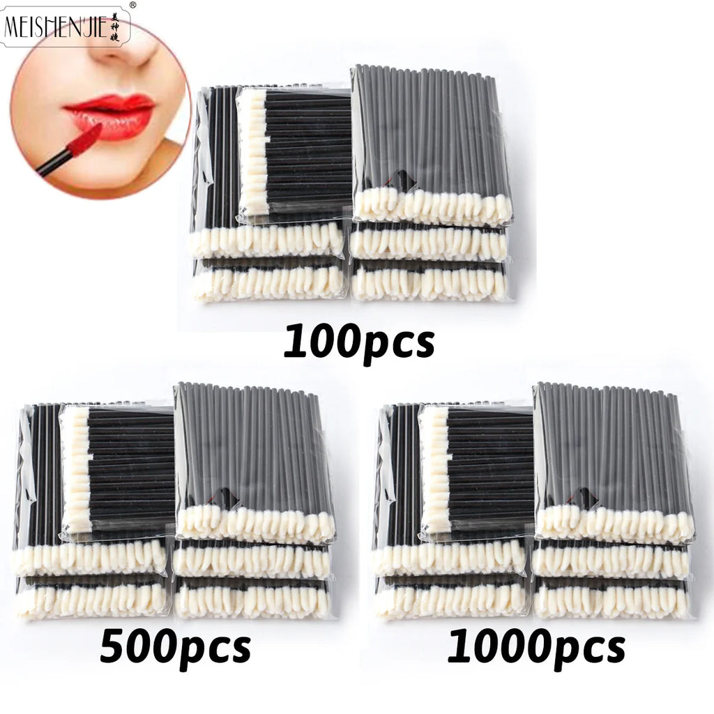 Wholesale Lip Brushes Applicators - 50/1000 Pieces Eyelash and Lipstick Applicator Wands for Makeup Application