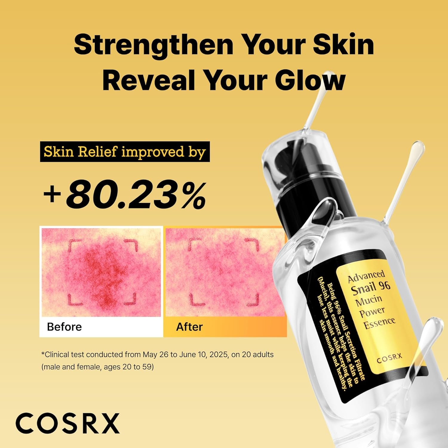 Snail Mucin 96% Repairing and Hydrating Serum for Dull Skin and Fine Lines, 100ml, Korean Skincare