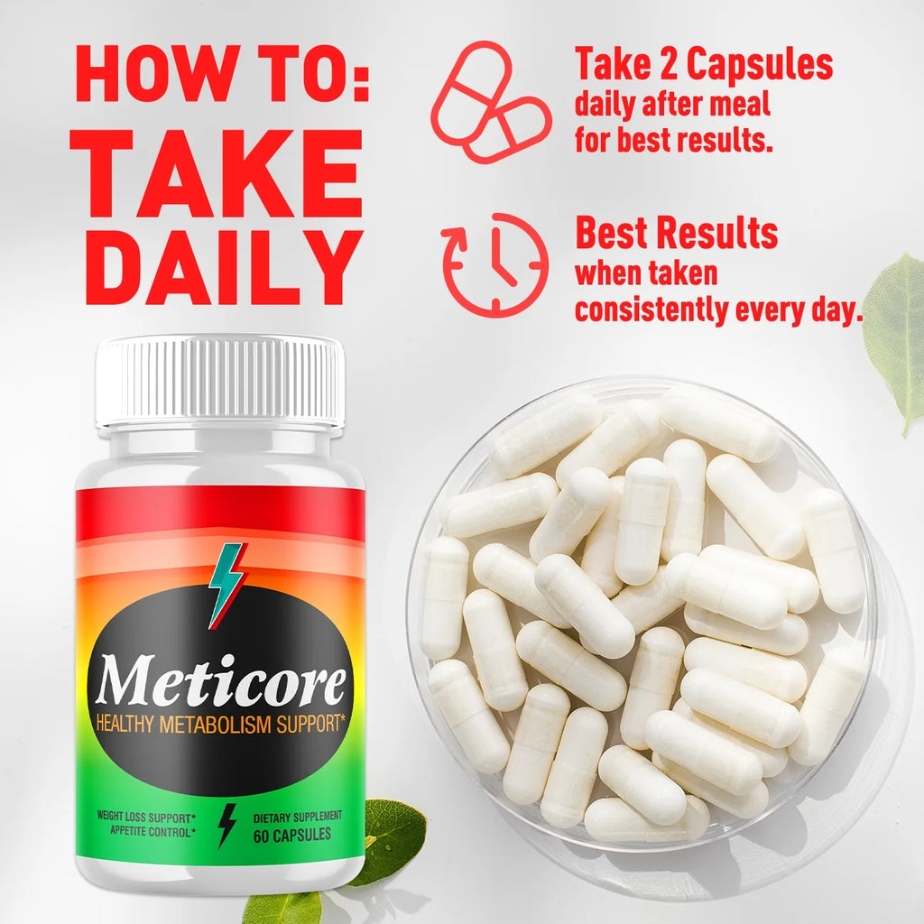 Meticore - Pills for Weight Loss - Energy Boosting Dietary Supplements for Weight Management and Metabolism - Advanced Ketogenic Ketones - 60 Capsules (1 Pack)
