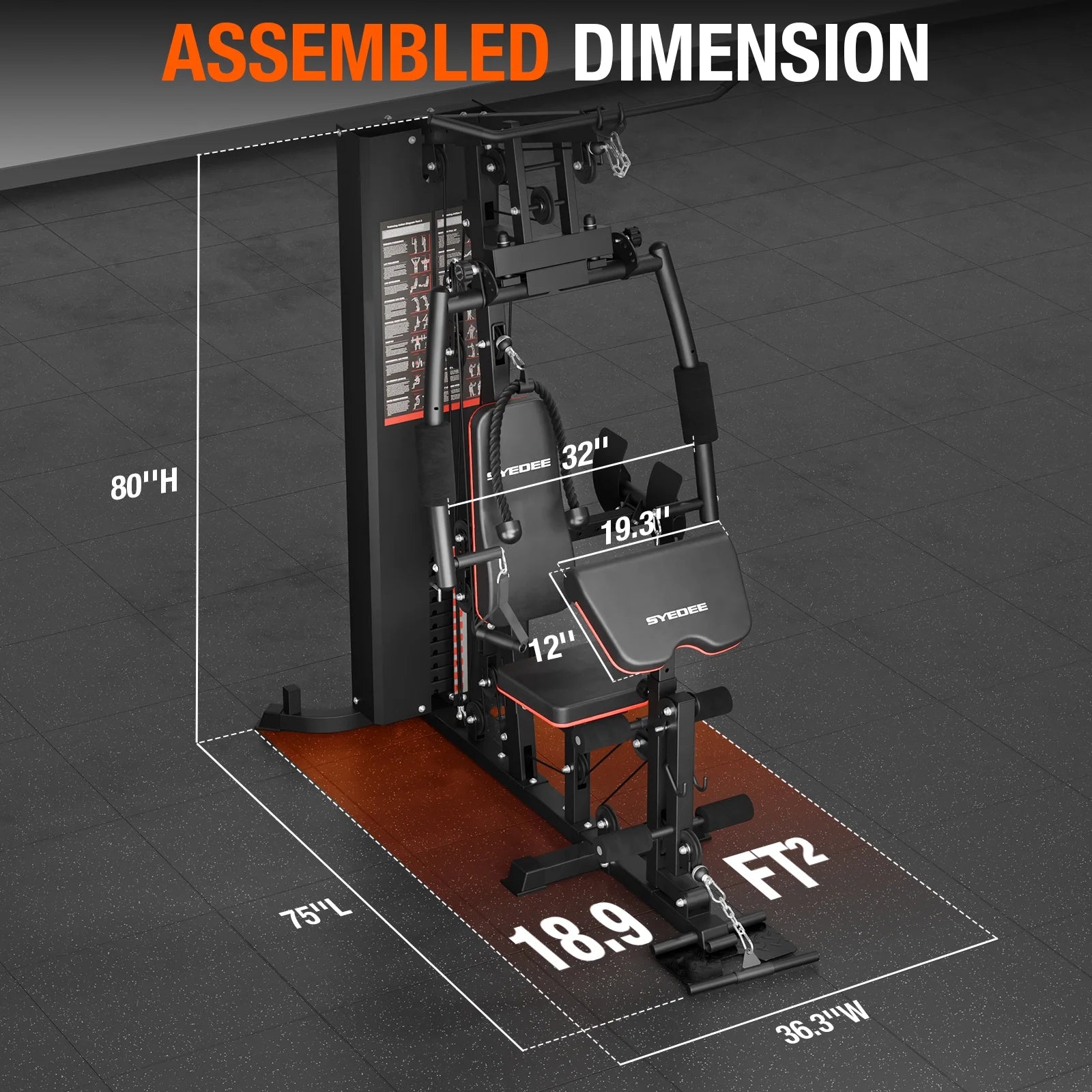 Home Gym Station with 150 lbs Weight Stack - Complete Full-Body Training Equipment