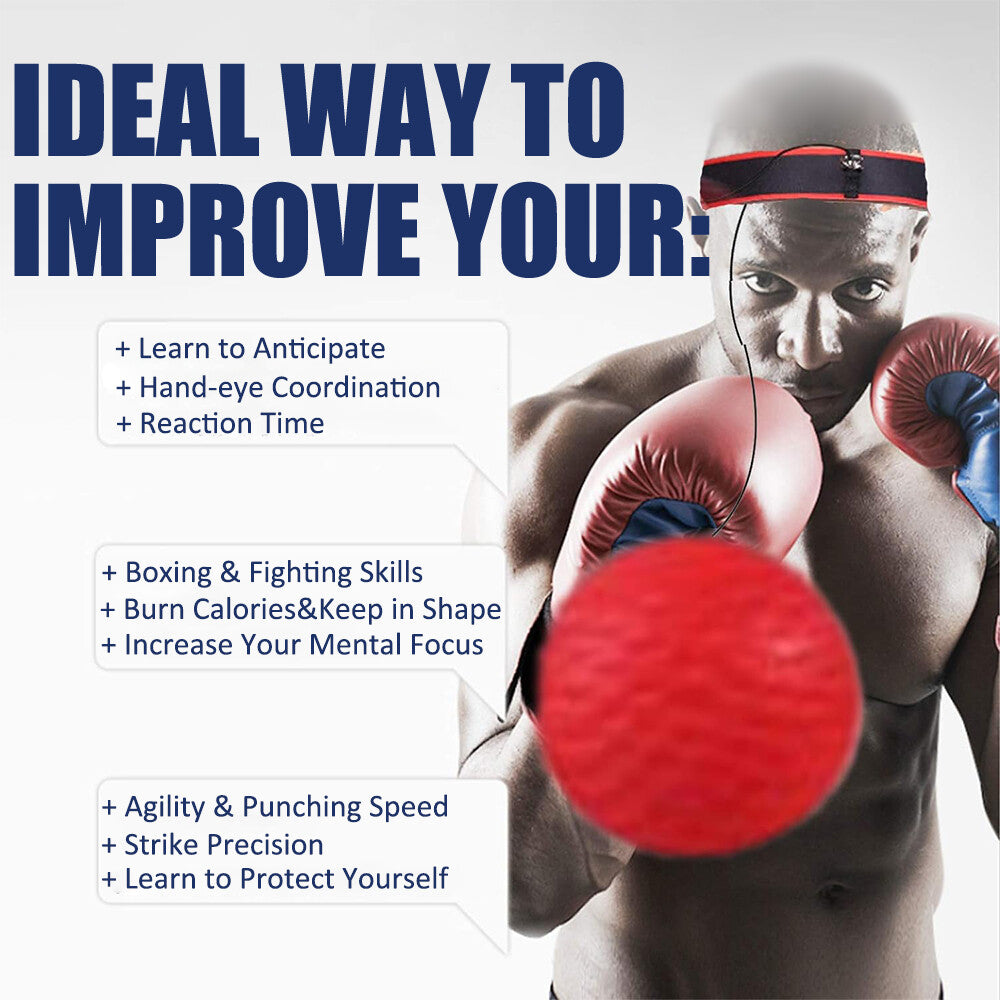 Boxing Reflex Ball Headband Set for Speed Training for Adults and Children
