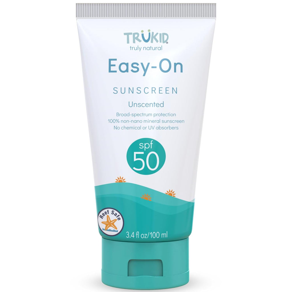 Mineral Sunscreen SPF 50 for Children and Infants - Non-Toxic Zinc Oxide Formula for Sensitive Skin, Unscented, FSA Eligible, Travel Size 3.4 Oz