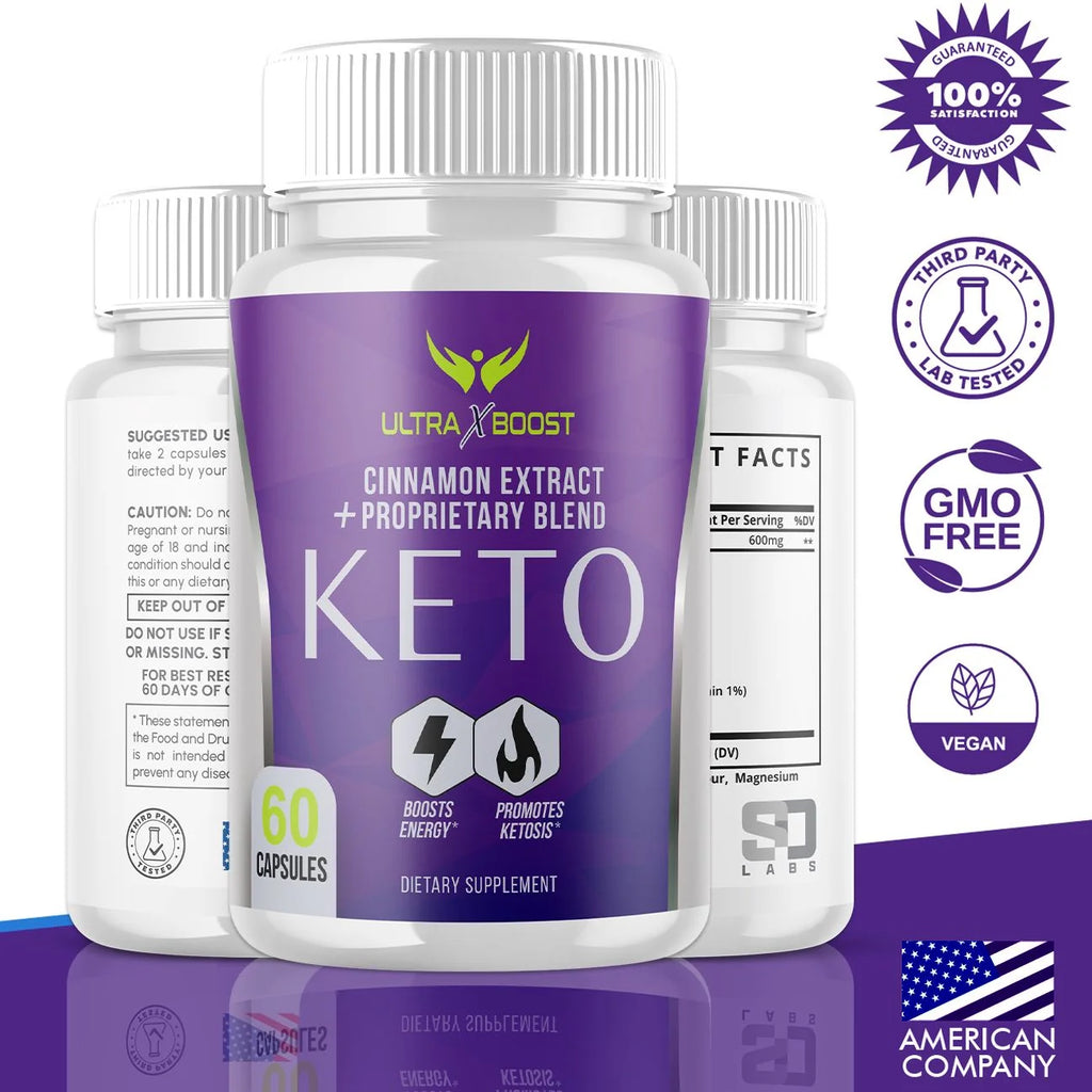 (1 Pack) Ultra X Boost Keto Diet Pills - Utilize Fat for Energy with Ketosis - Boost Energy & Focus, Manage Cravings, Support Metabolism - Supplement for Women and Men - 60 Capsules