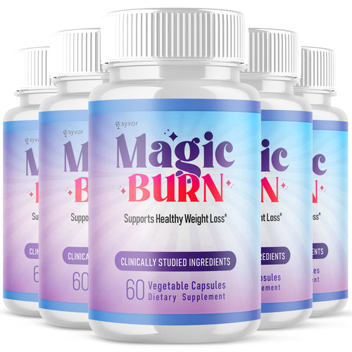 (5 Pack) Magic Burn Advanced Energy & Fitness Supplement Magicburn 300 Capsules