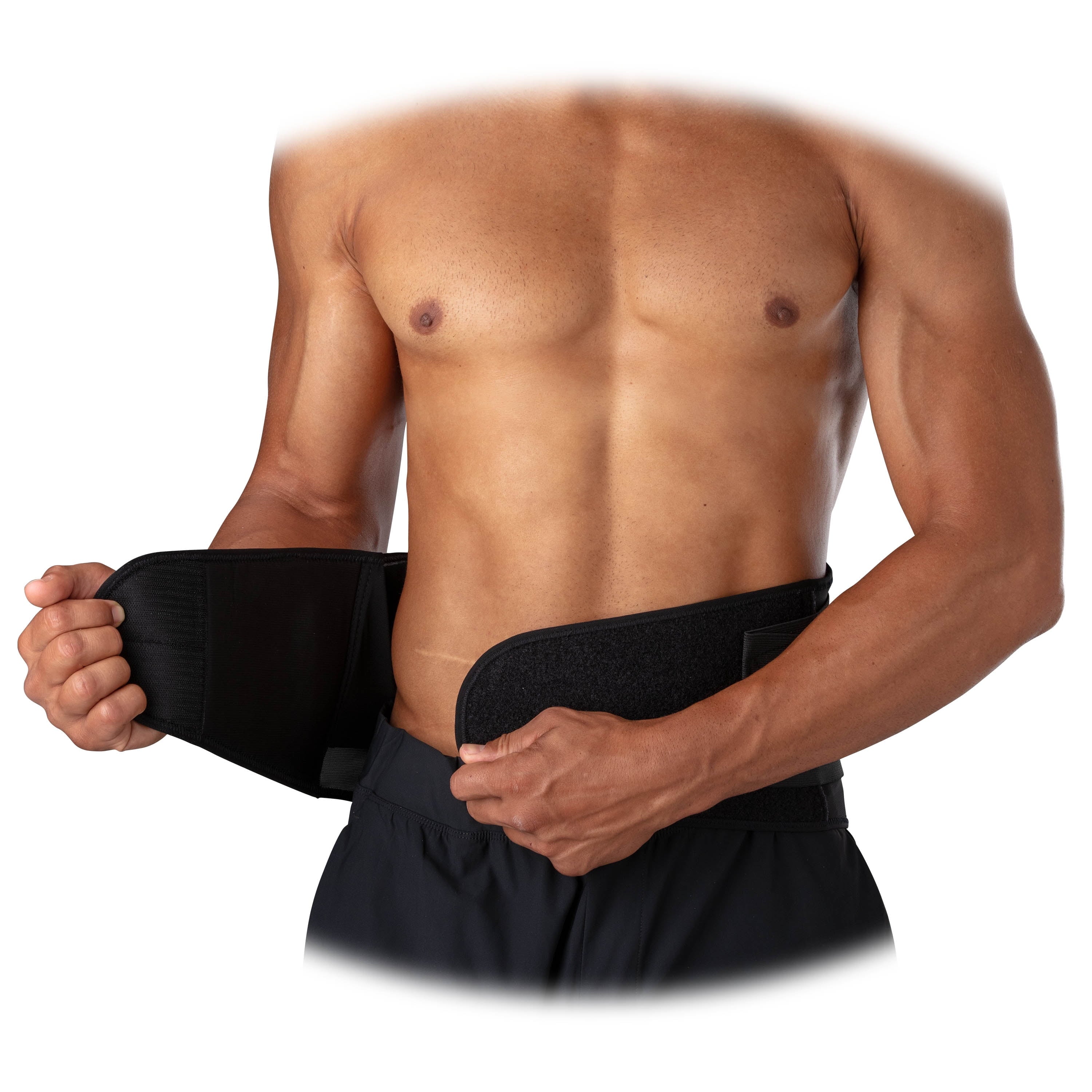 Sport Knit Compression Back Support, Black, Unisex, Adult Small/Medium