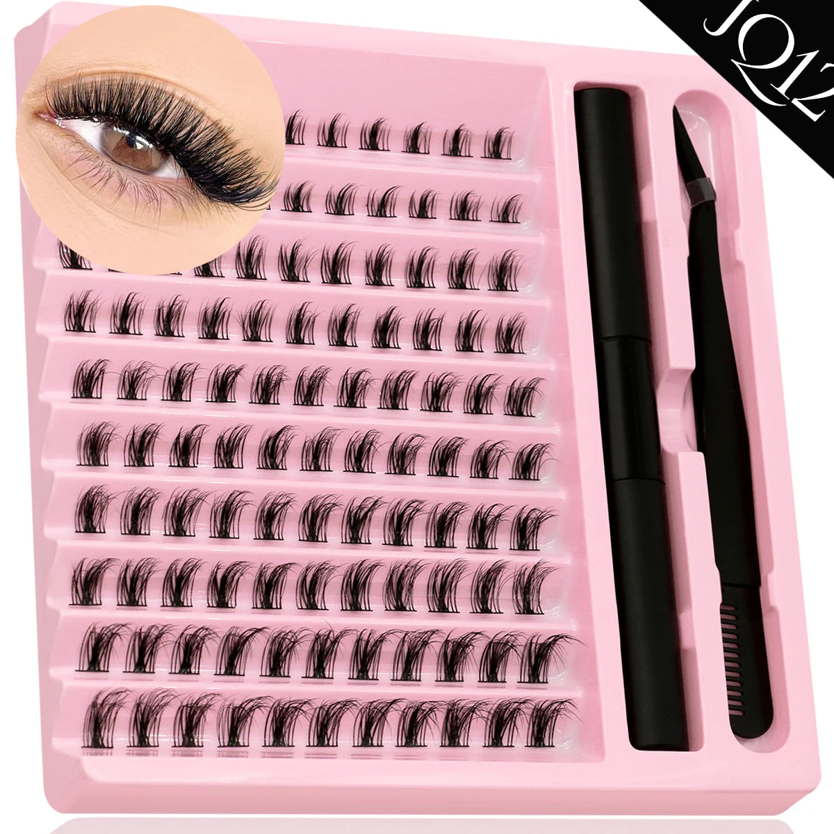 DIY Individual Lash Cluster Kit with Bond and Seal for Eyelash Extensions