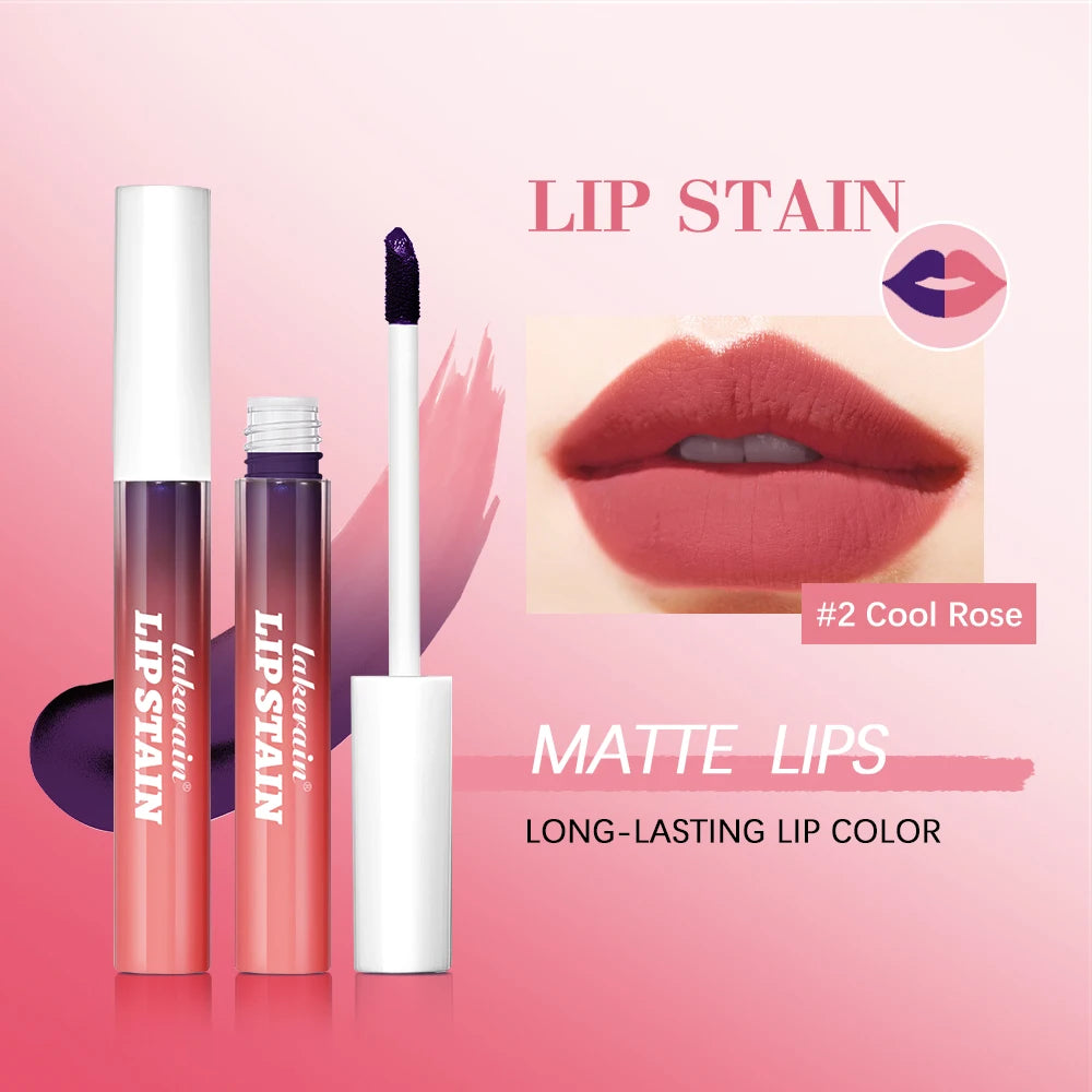Long-Lasting Waterproof Pink Lip Tint - Transfer-Proof Peel-Off Lip Stain