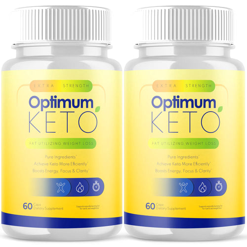 (2 Pack) Optimum Keto - Supplement for Weight Loss - Energy & Focus Boosting Dietary Supplements for Weight Management & Metabolism - Advanced Fat Burn Raspberry Ketones Pills - 120 Capsules
