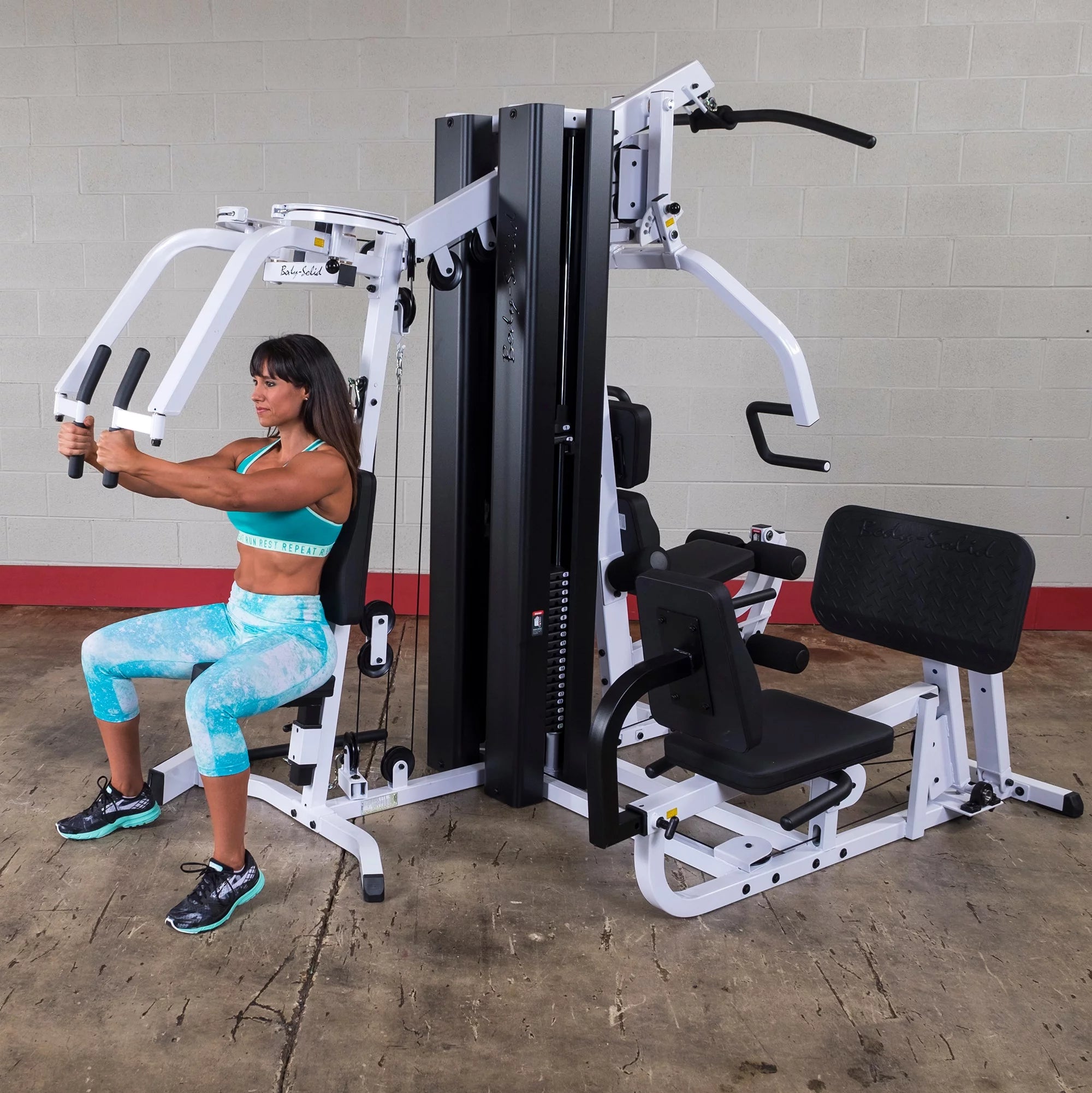 Body-Solid EXM3000LPS Commercial Double Stack Gym - Three-Station Fitness System